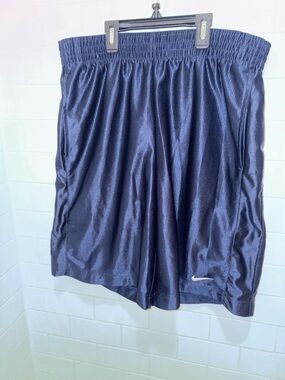 Nike Men's Dark Navy Baseball Mesh Shorts with Swoosh